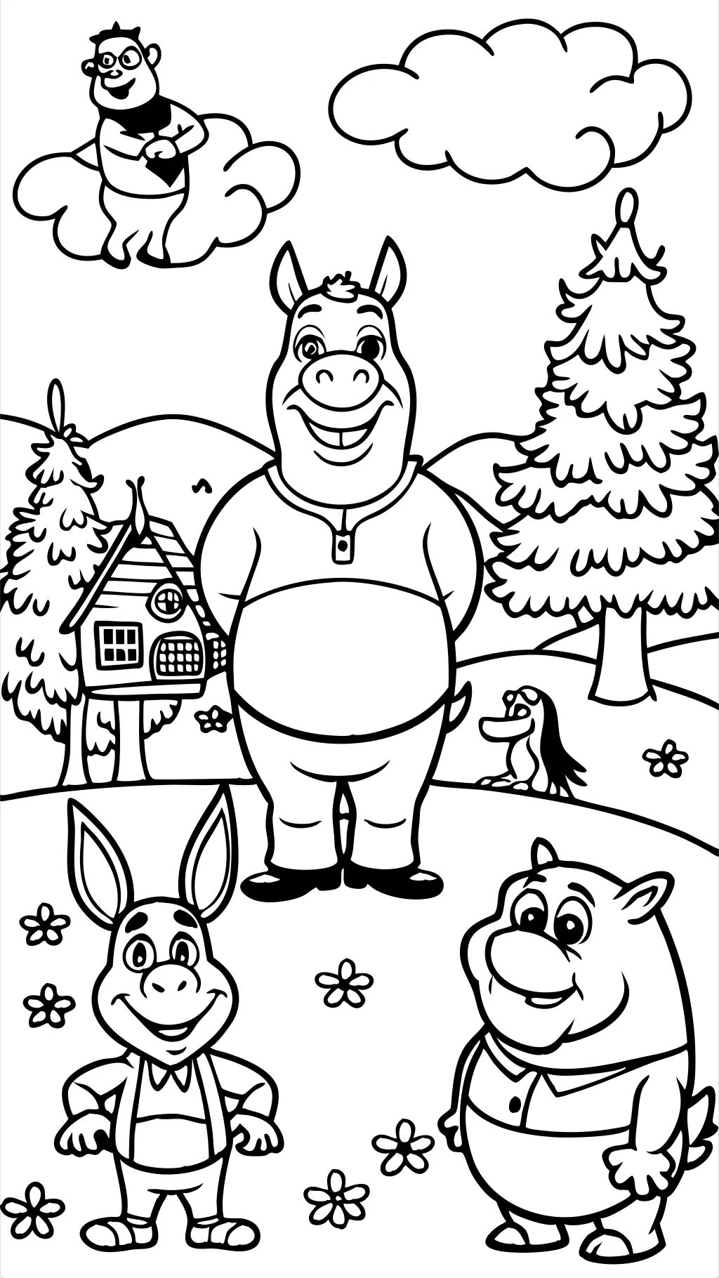 coloring pages shrek